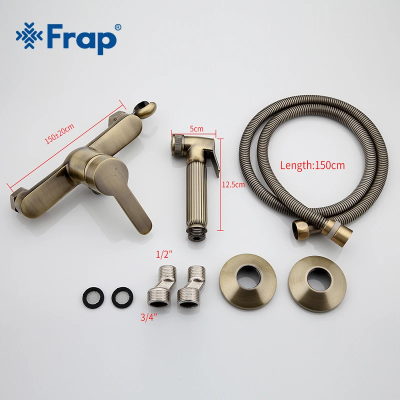 Frap Новый Античный Набор для уборки унитаза Бронзовый чистый ручной душ спрей
