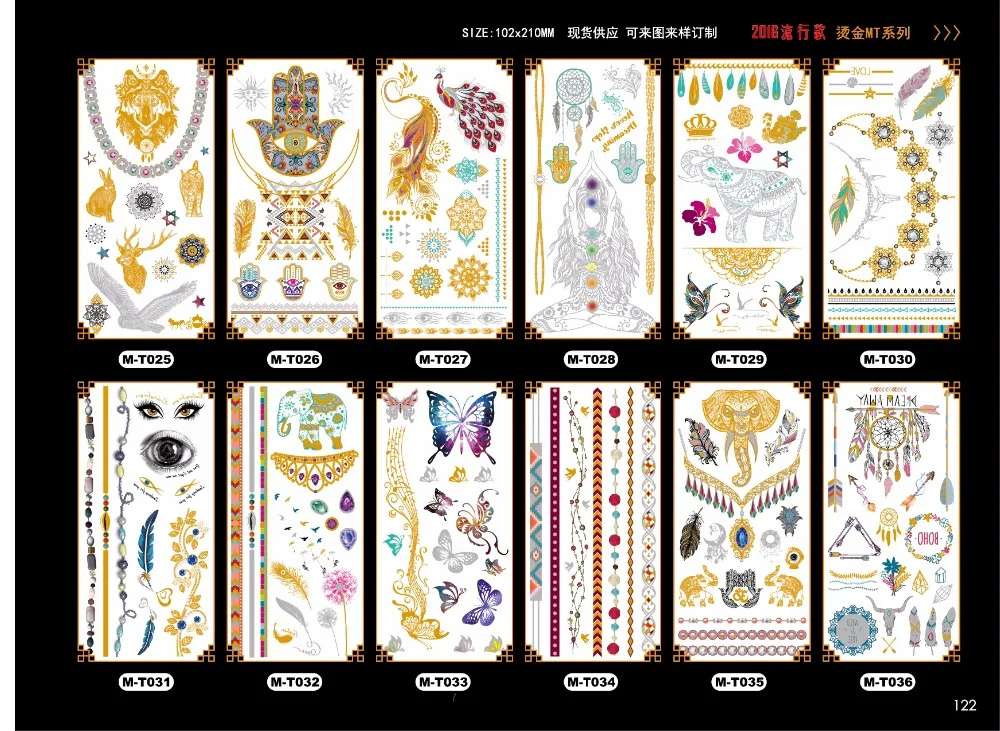 Модные вспышечные блестящие поддельные татуировки с павлиним глазом, бусинами, цепями на руке, плече, ноге, шее.