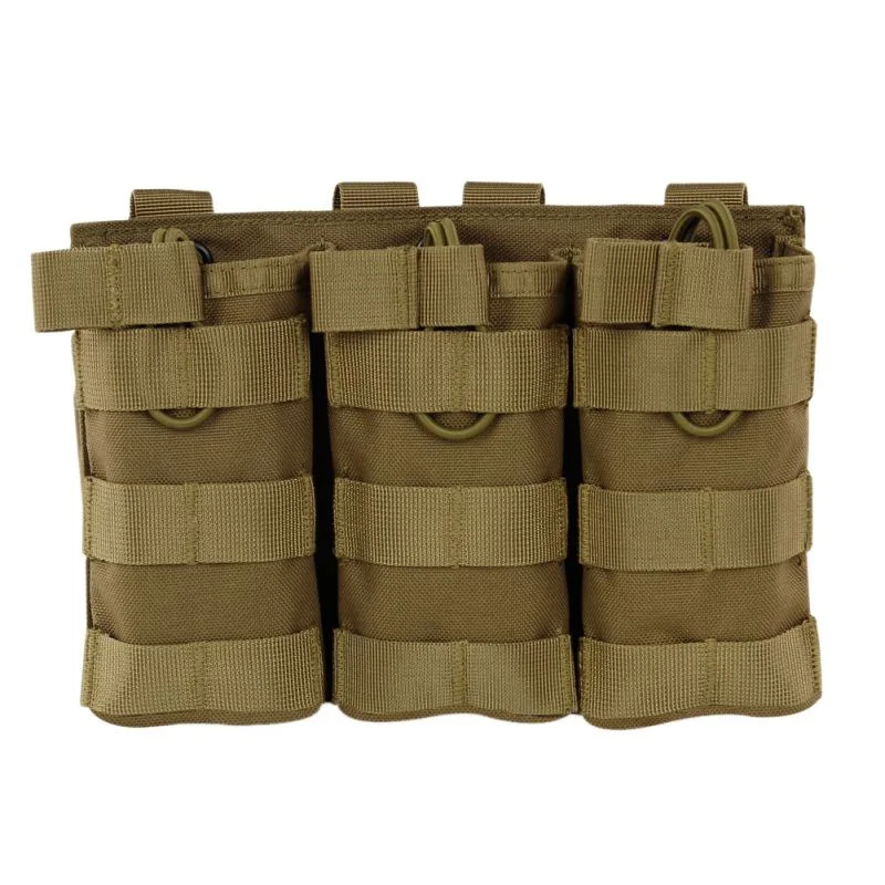 

Tactical MOLLE Bag Triple Open-Top Magazine Pouch Airsoft Military Paintball FAST AK AR M4 FAMAS Mag Pouch