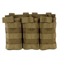 tactical molle bag triple open top magazine pouch airsoft military paintball fast ak ar m4 famas mag pouch
