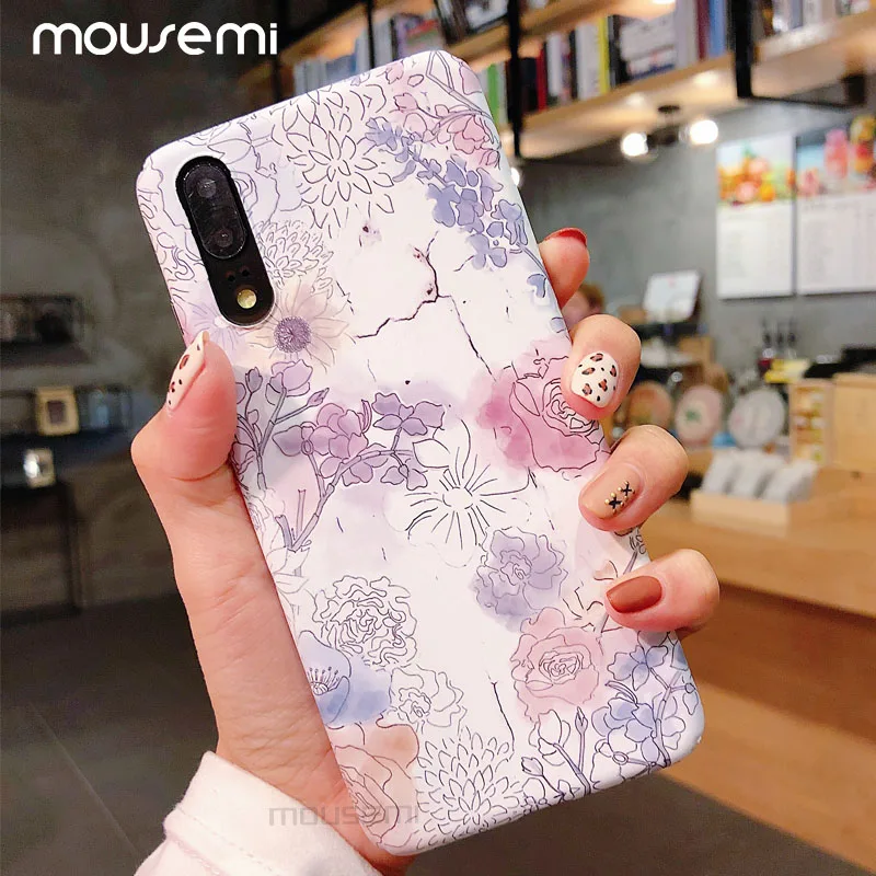 Жесткий чехол mousmi 3D с милым цветком для Huawei P20 Lite Honor 10 Nova 3E Pro |