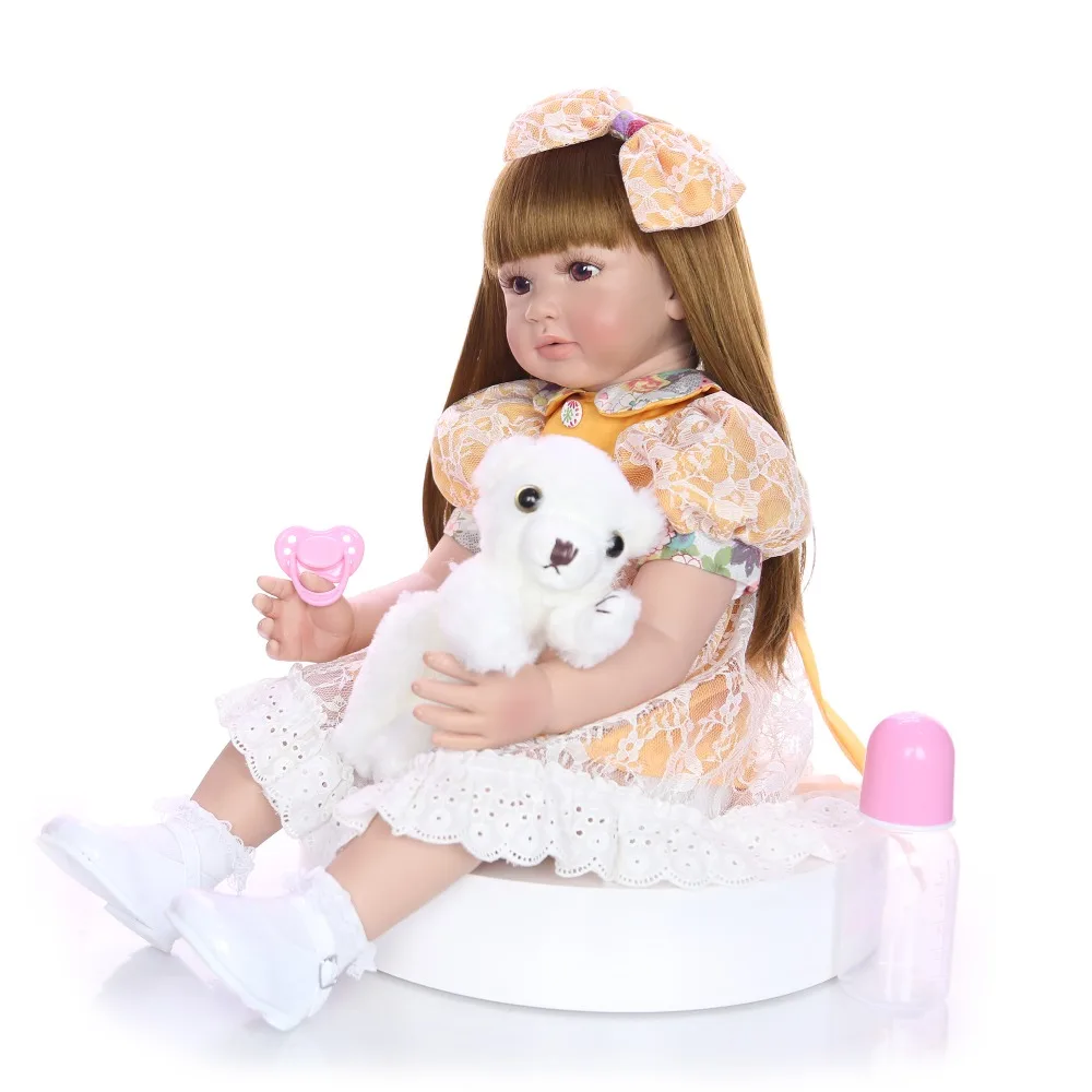 KEIUMI 60 см Reborn baby girl куклы Реалистичная принцесса 24 ''модные силиконовые Reborn Bonecas для детей Playmates мягкие куклы