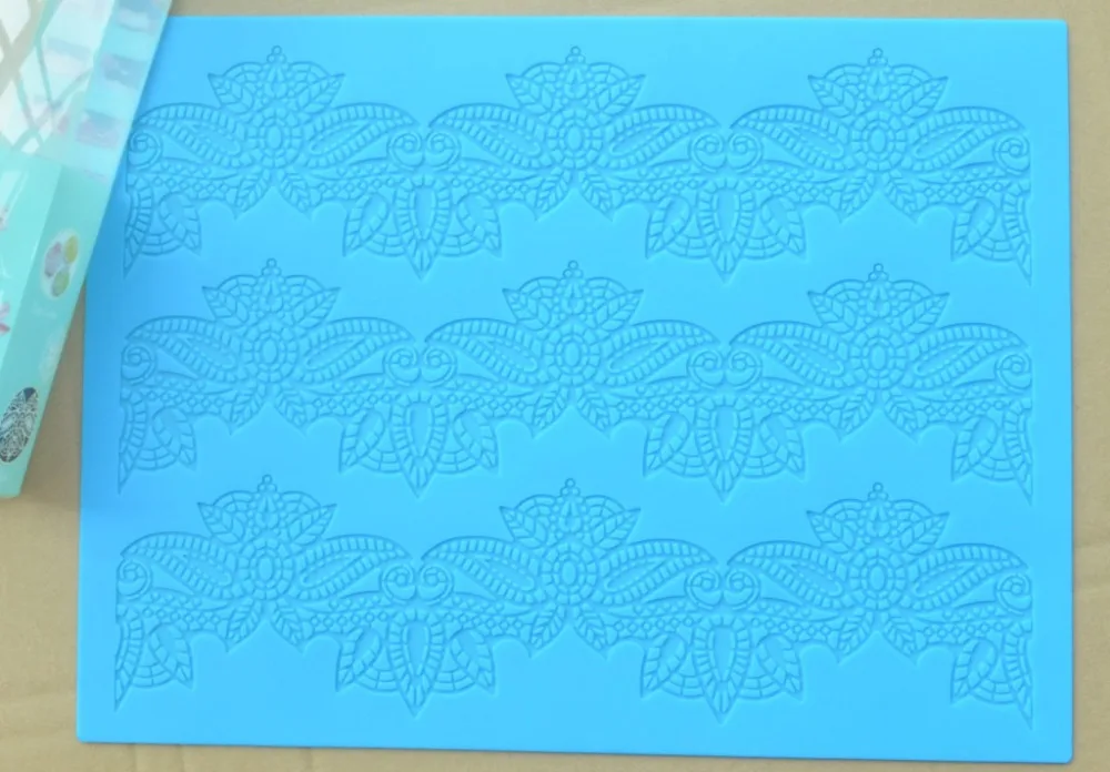 

CT011 38,5*29 см силиконовый коврик в форме листьев, сахарный кружевной коврик для украшения торта, форма для помадки