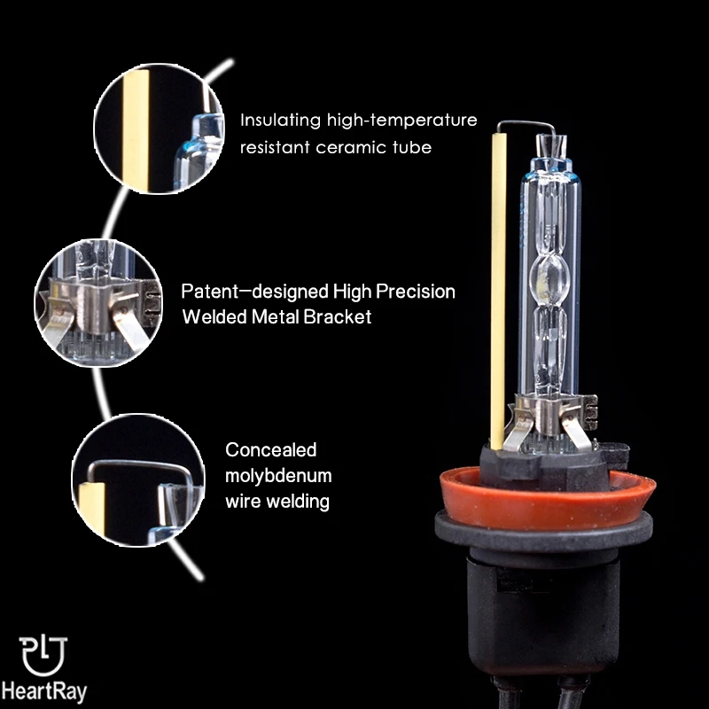 Heartray Высокая точность высокая яркость HID ксеноновая лампа H1 H7 H11 9005 9006 D2H 9012