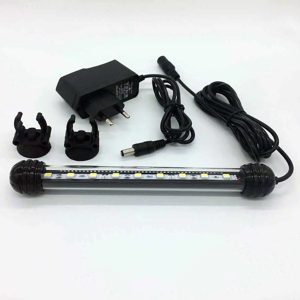 

Underwater Aquarium Fish Tank Fishbowl Light 5050 LEDs 18 CM LED Lights Lamp EU US Plug Blue White Waterproof Submersible Tube