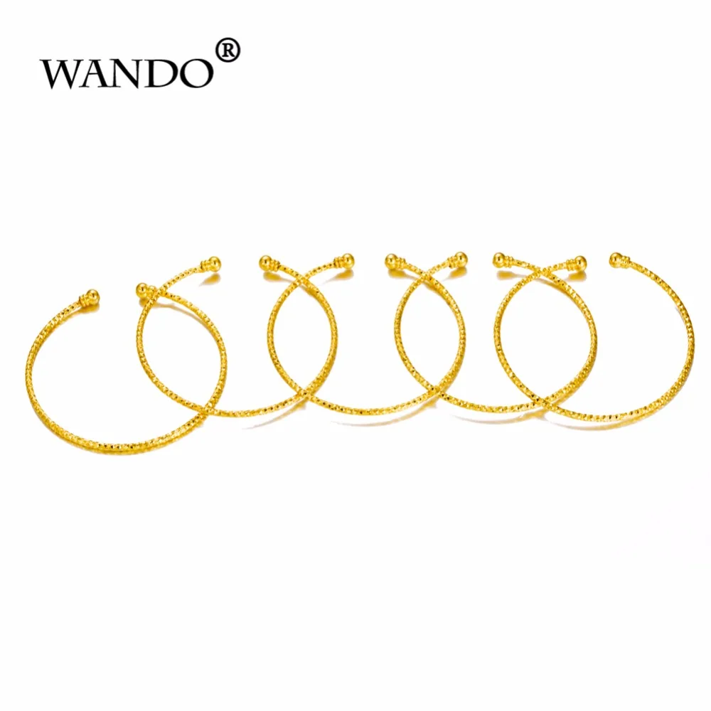 Золотистые Этнические браслеты Wando 5 шт./лот для женщин свадебные эфиопские
