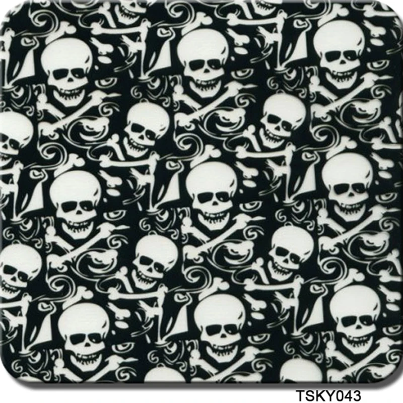 0.5mX2m skulls шаблон водной передачи печати CSKY043 hidro impresion transfer | Автомобили и мотоциклы