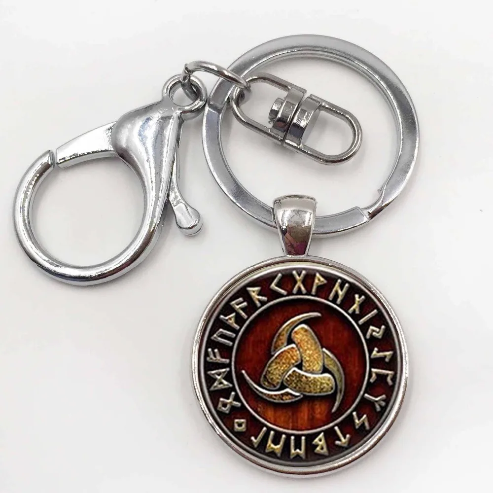 1 шт. тройной гудок Одина викингов кулон ювелирные изделия стеклянный кабошон