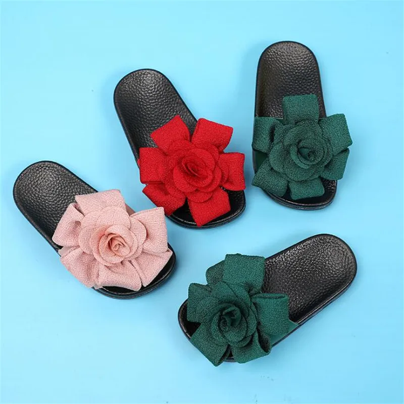 Weoneit/Обувь для детей Летняя детская обувь девочек милые тапочки на плоской