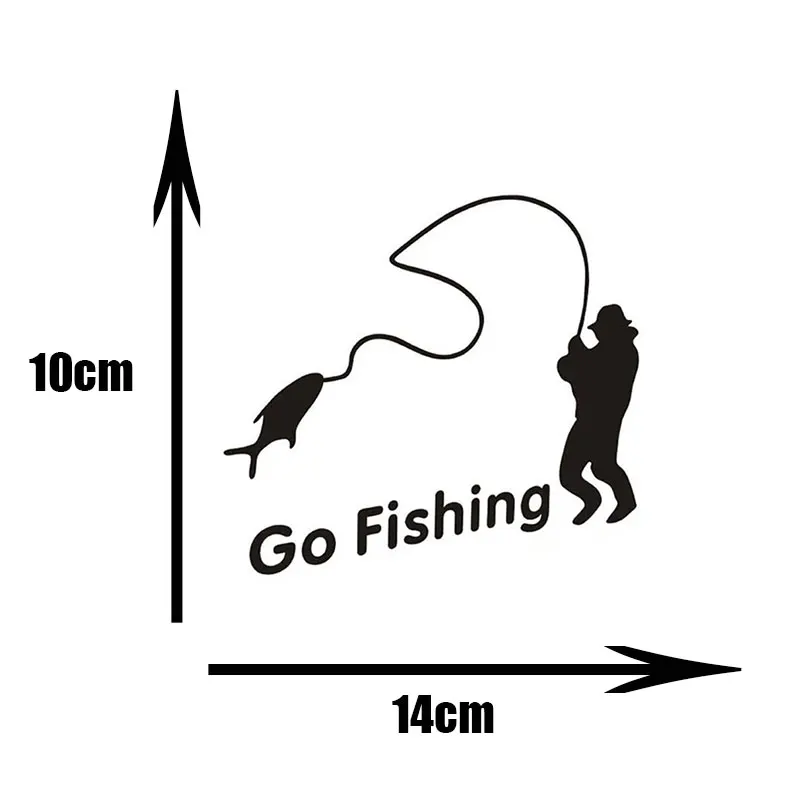 GO FISHING автомобильные наклейки и водонепроницаемые виниловые забавные