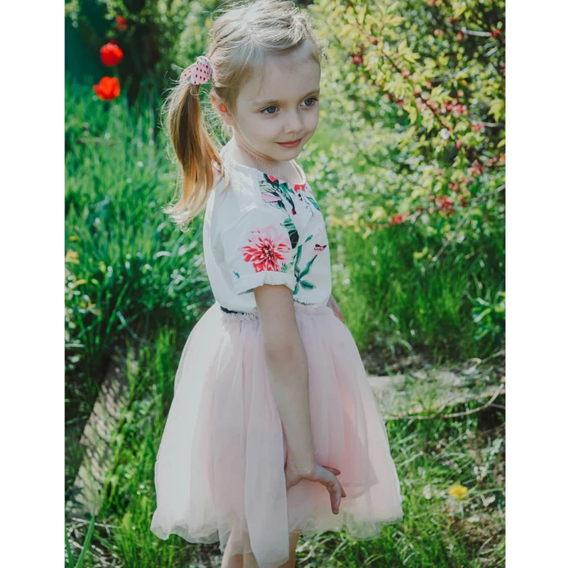 Летние топы для девочек детские футболки одежда малышей 2019 футболка с цветочным