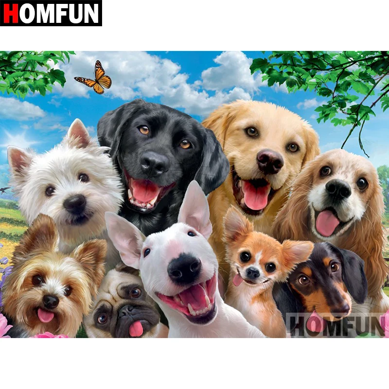 Алмазная 5d картина HOMFUN сделай сам полноразмерная/круглая вышивка крестиком