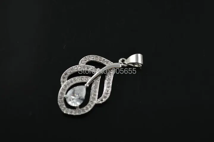 Кубический циркон CZ бусины микро проложили лист шармов мода женщина Neckalce