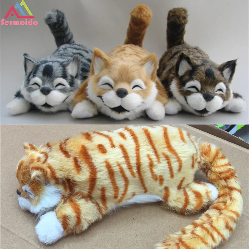 

sermoido 11'' 30cm Funny laughing Cat Roll Electronic Pet Toys Simulation Animal Robot Cats Toys For Children Gifts