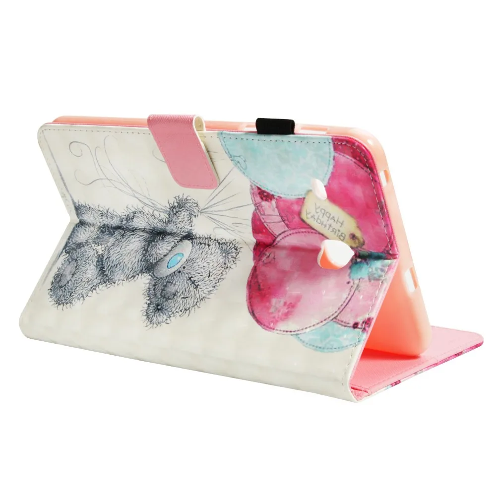 Фиолетовый с рисунком Совы чехол для планшета Samsung Galaxy Tab E 8 0 T377 T375 Smart Cover из
