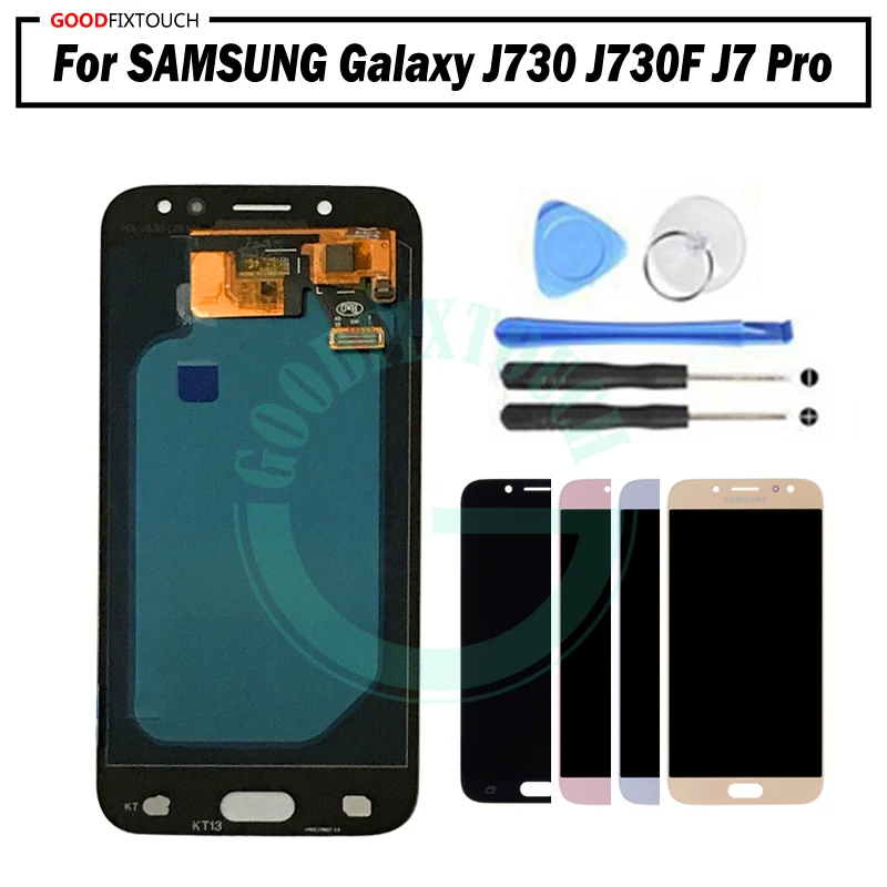 ЖК дисплей AMOLED диагональю 5 дюйма для SAMSUNG Galaxy J7 Pro J730 2017 с сенсорным экраном и