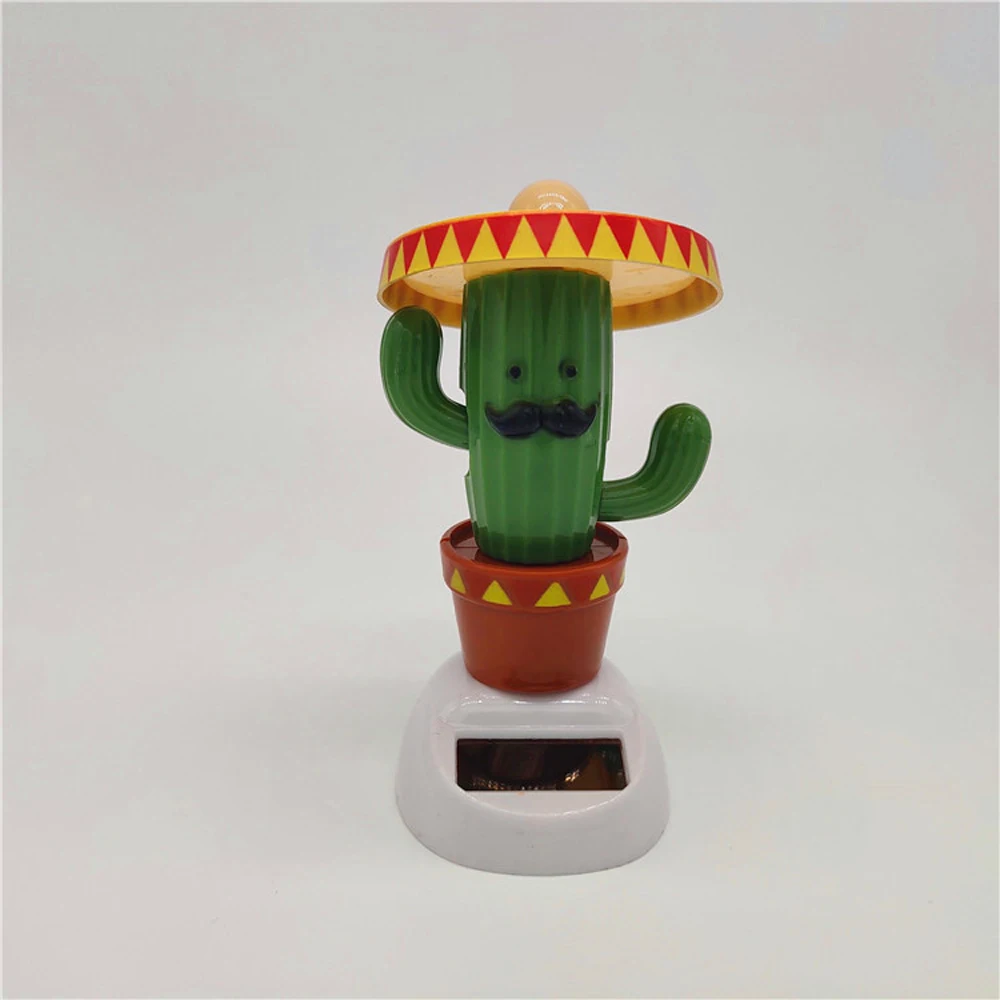 New 1pc Cactus Automatic Swinging Parts Solar Energy Pendulum Doll Decoration Crafts | Дом и сад