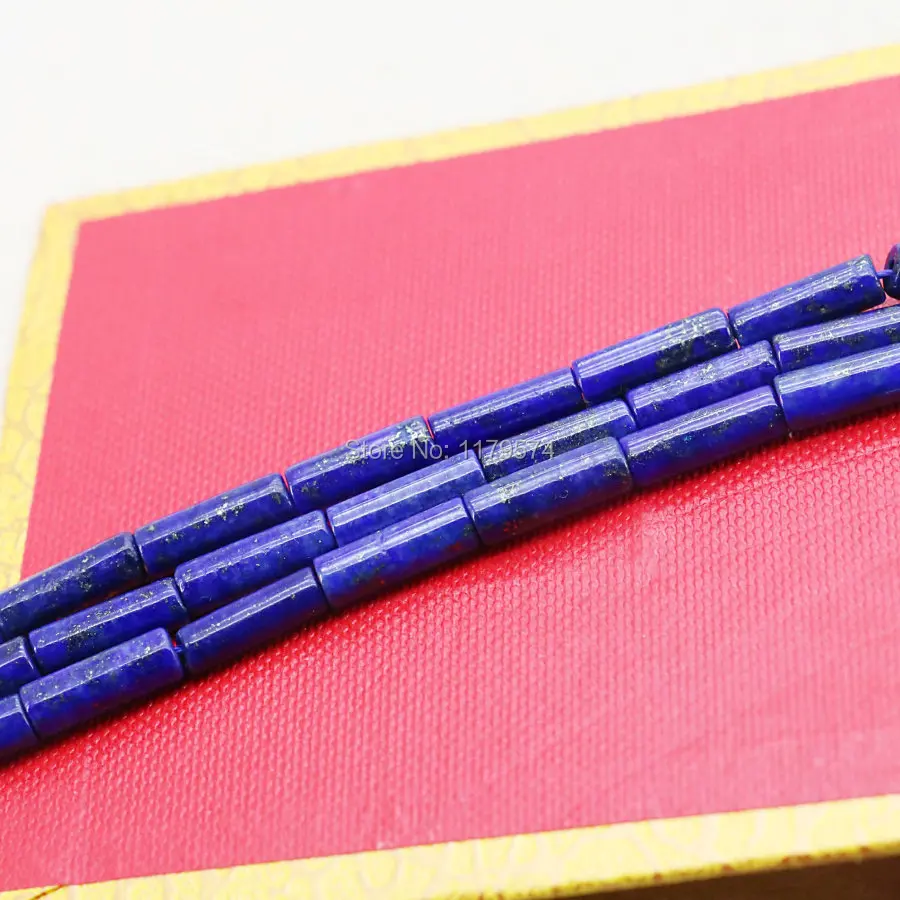 Бусины трубки с ляпис Лазуритом 4 х13 мм 15 дюймов|beads accessories|accessories for jewelry makingjewelry making
