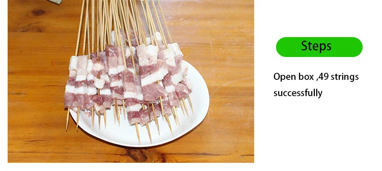 Барбекю Kabob коробка производитель мясных брошеток шашлык машина барбекю Кебаб Гриль Инструменты ГОВЯЖЬЯ Мясорубка DIY шпажки 49 отверстий бамбуковые шпажки