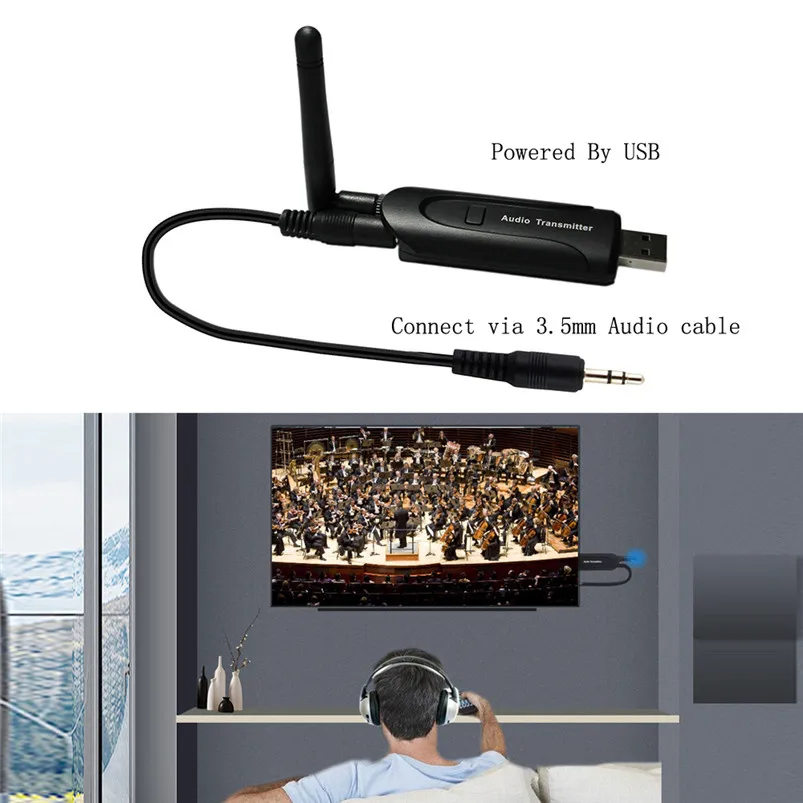 Bluetooth беспроводной A2DP аудио стерео адаптер передатчик для ТВ DVD ПК ноутбука с