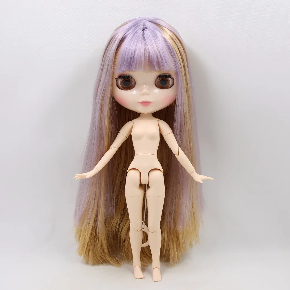 Кукла ICY DBS Blyth BL1049/0538 фиолетовые и коричневые волосы белая кожа сустав тело 1/6 30