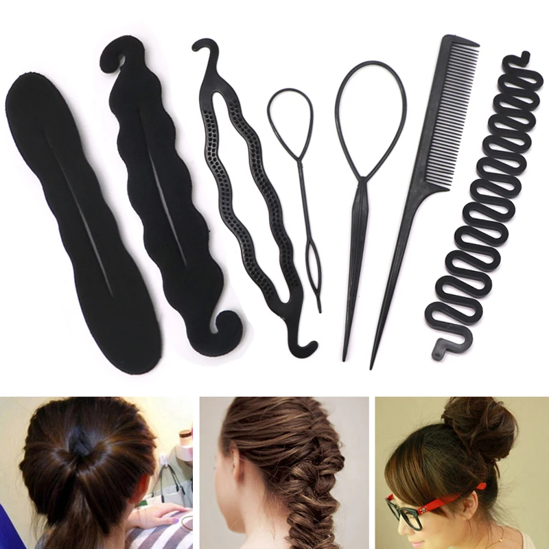 Женские заколки для волос Magic Hair Styling шпильки укладки черные инструменты плетения