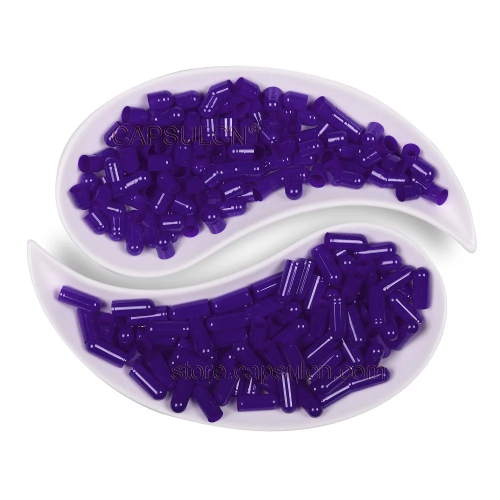 Пустые фиолетовые желатиновые капсулы пустые разделенные или Соединенные 1000