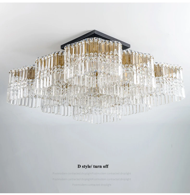 Современные хрустальные светодиодные люстры Lustre освещение гостиной металлический потолочный светильник со светодиодными лампочками подвесные светильники для столовой