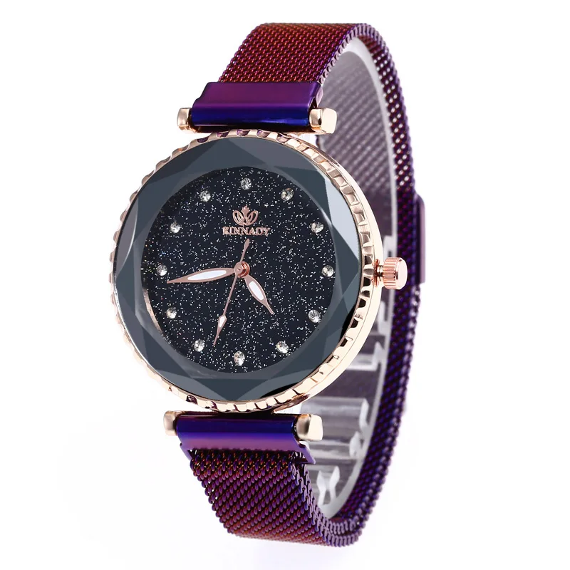 Женские кварцевые часы со звёздным небом с магнитным ремешком | Наручные