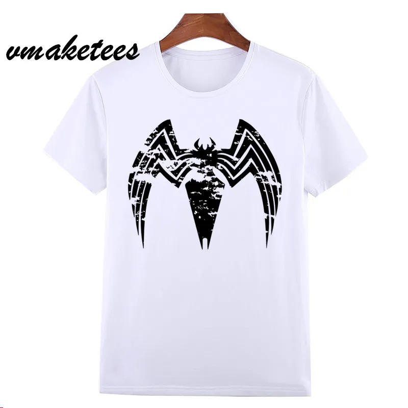 Мужская футболка с короткими рукавами Venom модная изображением Человека-паука