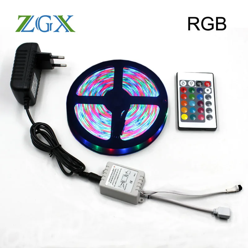 SMD 2835 RGB Светодиодные ленты лампы 5 м 10 15 60LED/M Декор светодиодные Клейкие света не