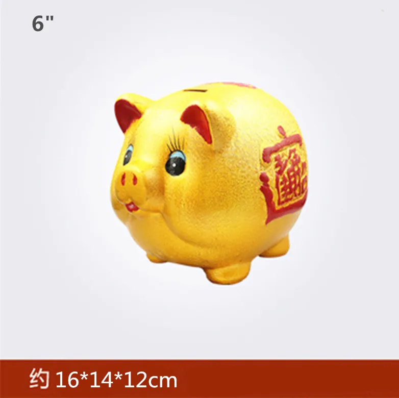 Керамическая Золотая свинка копилка скульптура большая аксессуары для