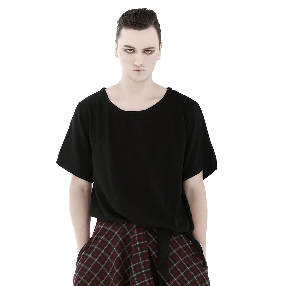 

Summer New Arrival Men's Black T-shirt Solid Casual Loose Tops For Male Fashion Wearing Short Tees