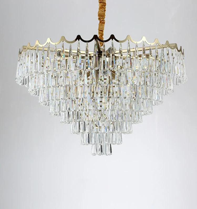 Jmmxiuz Роскошная Современная хрустальная люстра Золотая подвесная гостиная столовая освещение роскошный светодиодный хрустальные люстры
