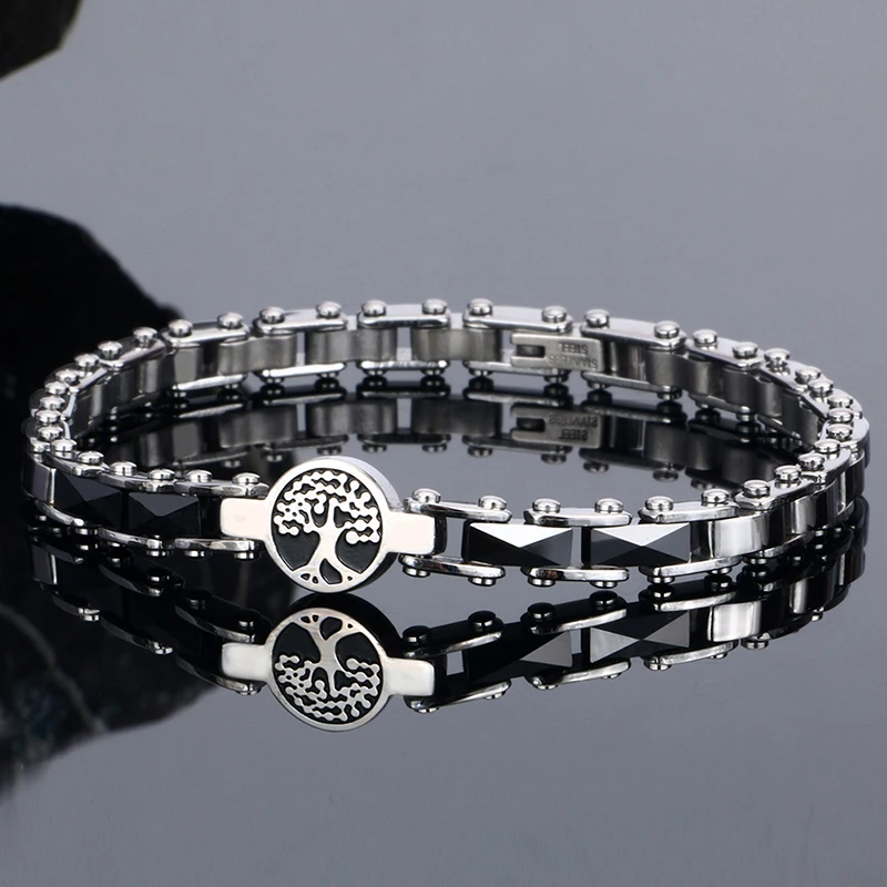 Браслет женский керамический из нержавеющей стали 5 мм|tree of life bracelet|bracelets femalecharm