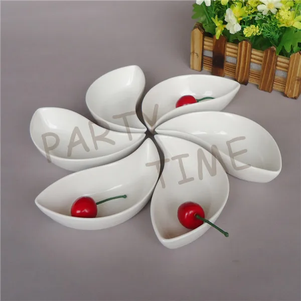 Керамическое украшение для вечеринки десертное блюдо в форме цветка фруктовое