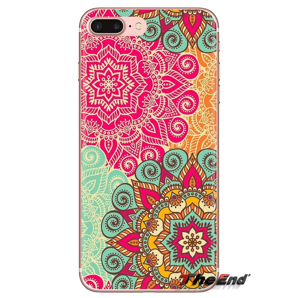 Красочные художественные чехлы для телефонов с изображением цветов мандалы и