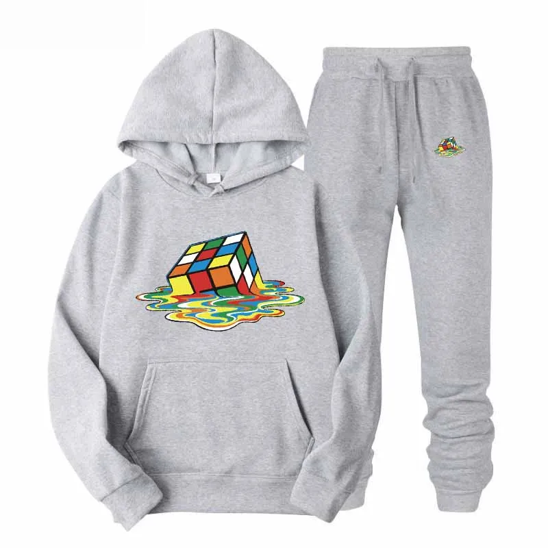 Мужской модный спортивный костюм повседневный толстовка с капюшоном спортивная