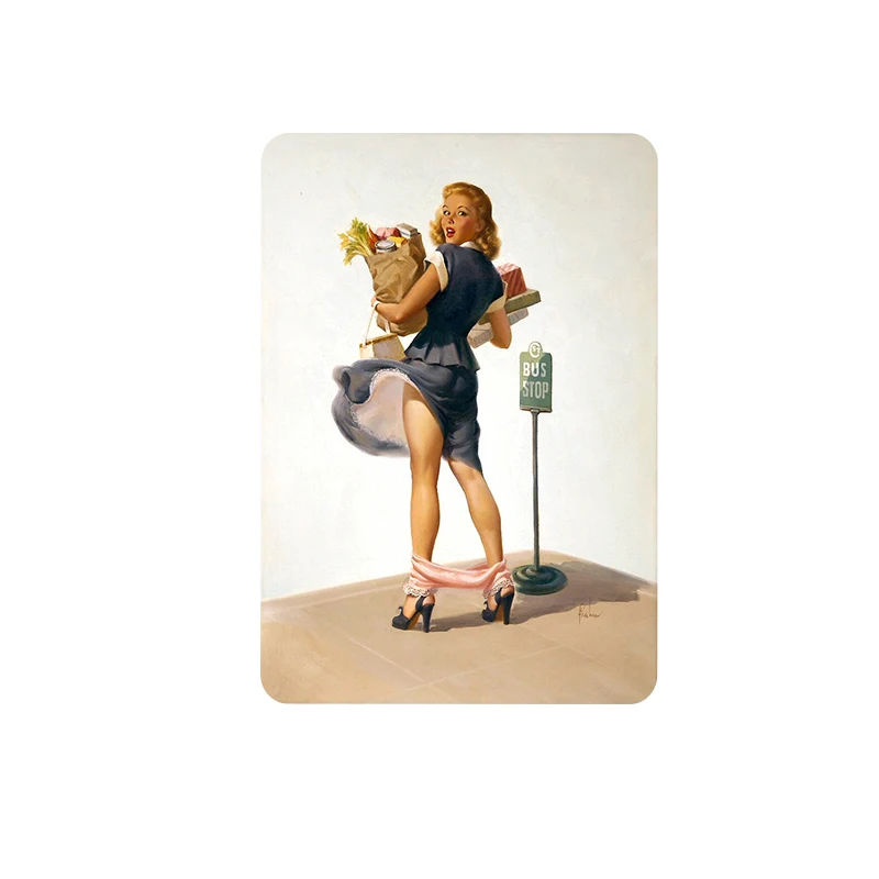 Сексуальный женский постер винтажная металлическая роспись жестяные знаки