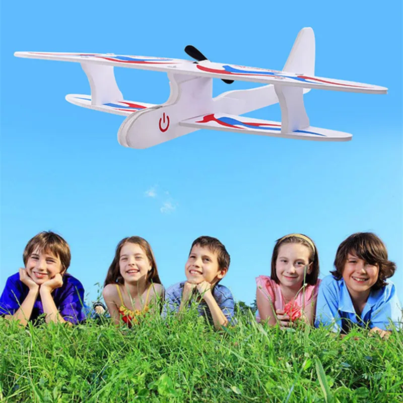 Rechargeable Electric Biplane Glider Foam Powered Flying Plane Aircraft Model Science Health Educational Toys For Children |