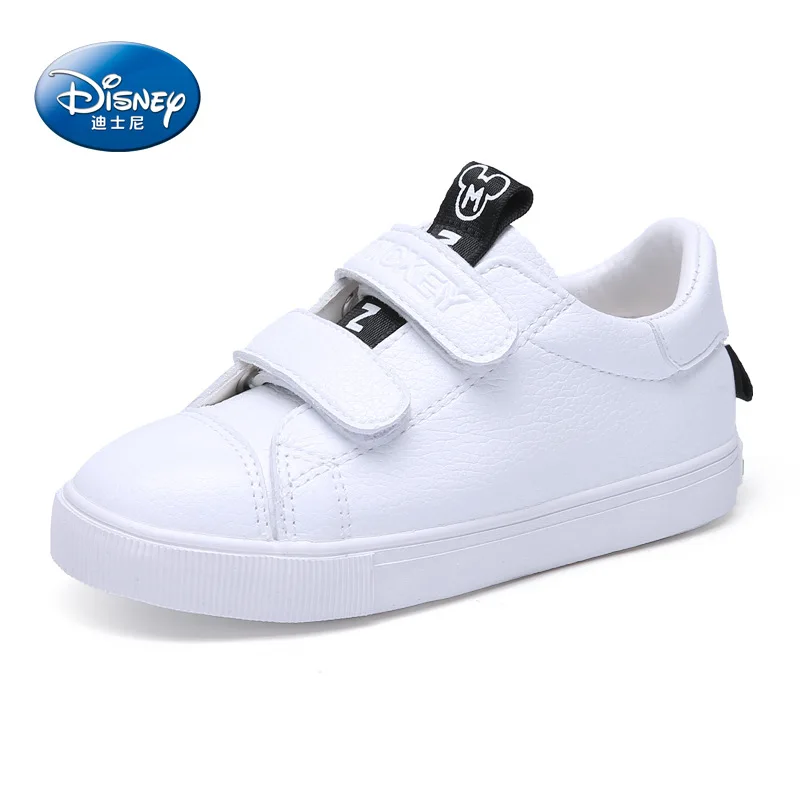white Disney/детская обувь; белая обувь для девочек; Новинка года; повседневная спортивная обувь для мальчиков; Корейская дышащая обувь; Размеры 26-37 - Цвет: white