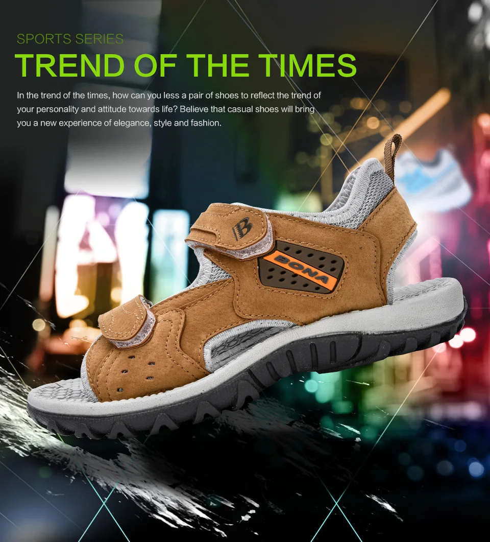 BONA Summer Kids Shoes Brand Open Toe Boys Sport Beach Sandals Orthopedic Arch Support Children Boys Sandals Shoes Comfy