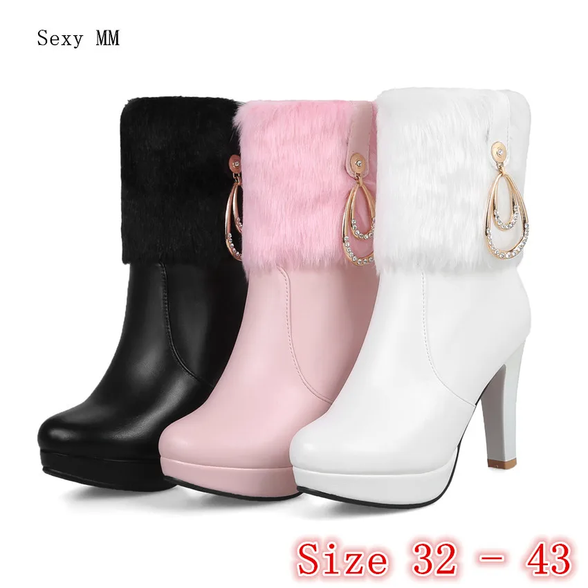 Сезон весна осень Туфли на высоком каблуке женские ботильоны платформе туфли