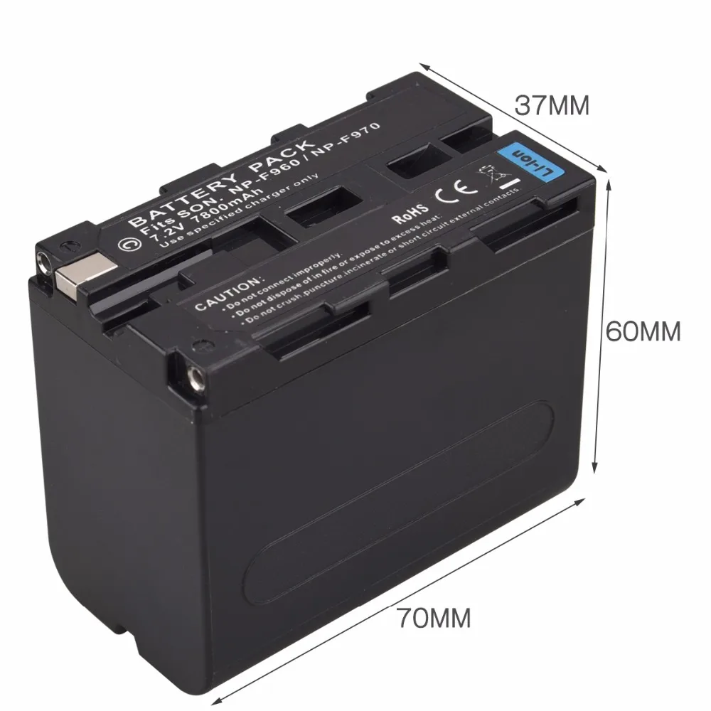 7800 мАч высокой Ёмкость 7,2 V NP-F960 NP-F970 Аккумуляторы для цифрового фотоаппарата для sony F960 F970 Замена Батарея поддержка прямой доставки