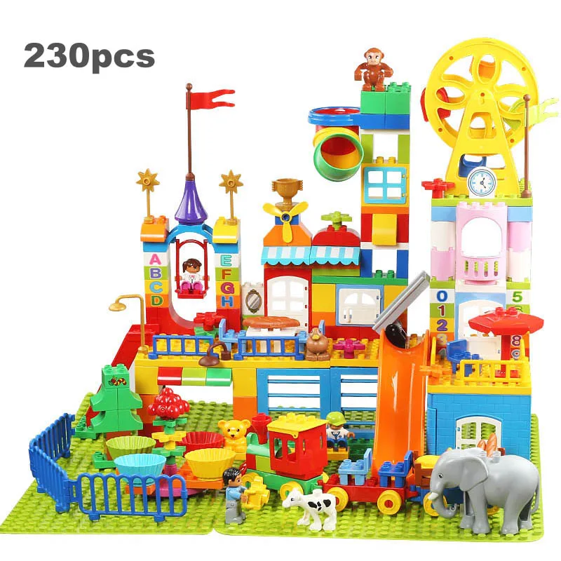 Большие частицы девушка замок горки строительные блоки игрушки 80 шт./150 шт./230 шт.