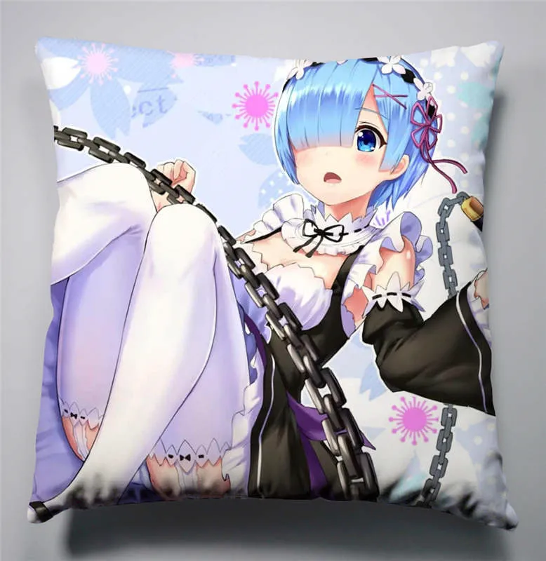 11 Аниме Манга Re Zero kara Hajimeru Isekai Seikatsu подушка 40x40 см наволочка сиденье постельные принадлежности Подушка 010 - Цвет: 11