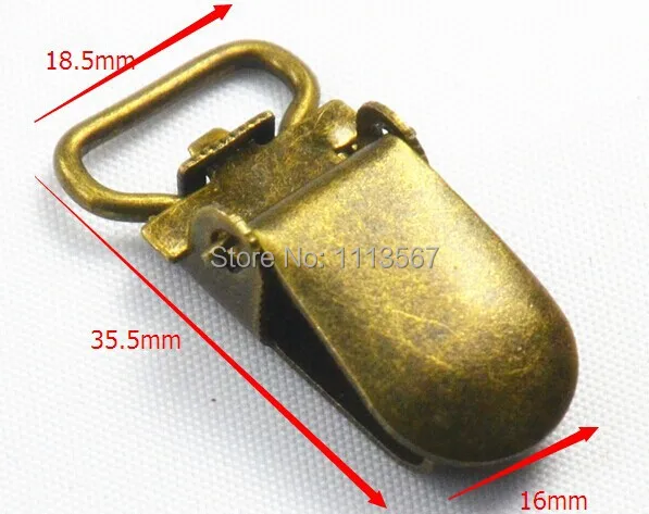 100 шт. Металлические Античные бронзовые зажимы на подтяжках Пряжка пошив одежды