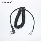 DIY 4 провода микрофонный кабель K штекер 2 контакта для kenwood wouxun baofeng puxing linton tyt quansheng walkie talkie