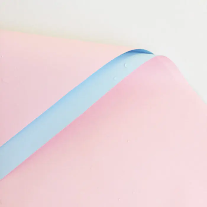 Pink and blue 1 шт двухцветная водонепроницаемая бумага DIY скрапбук ремесло бумажная упаковка для свадебной вечеринки декоративные аксессуары оберточная бумага для подарков с цветами художественная бумага - Цвет: Pink and blue