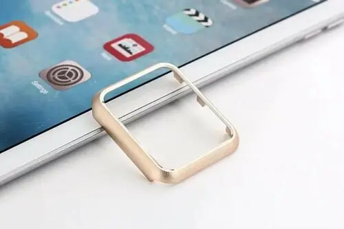 Золото Металлический чехол из алюминиевого сплава для Apple Watch Series 3 2 1 цветной защитный бампер чехол для iWatch 42 мм 38 мм чехол для часов - Цвет: Золото
